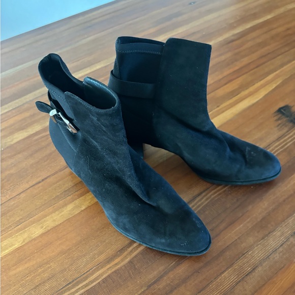 Stuart Weitzman Short Suede Cowboy Boots - Picture 6 of 11